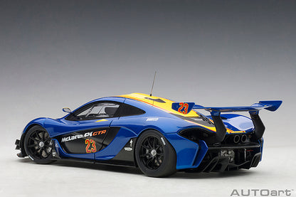 AUTOart 2013 Mclaren P1 GTR Blue Metallic w/ Yellow Stripes 1:18