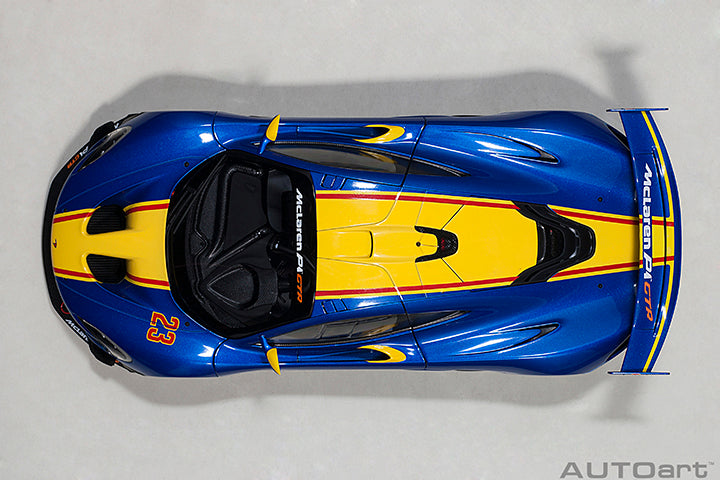 AUTOart 2013 Mclaren P1 GTR Blue Metallic w/ Yellow Stripes 1:18