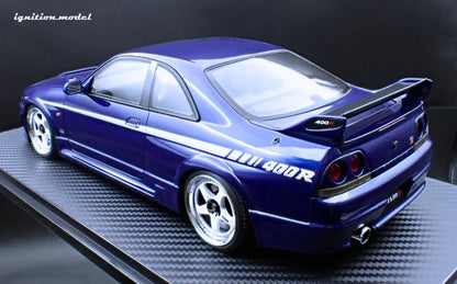 Ignition-Model Nissan Skyline GT-R 400r R33 (BCNR33) RHD Deep Marine Blue 1:18