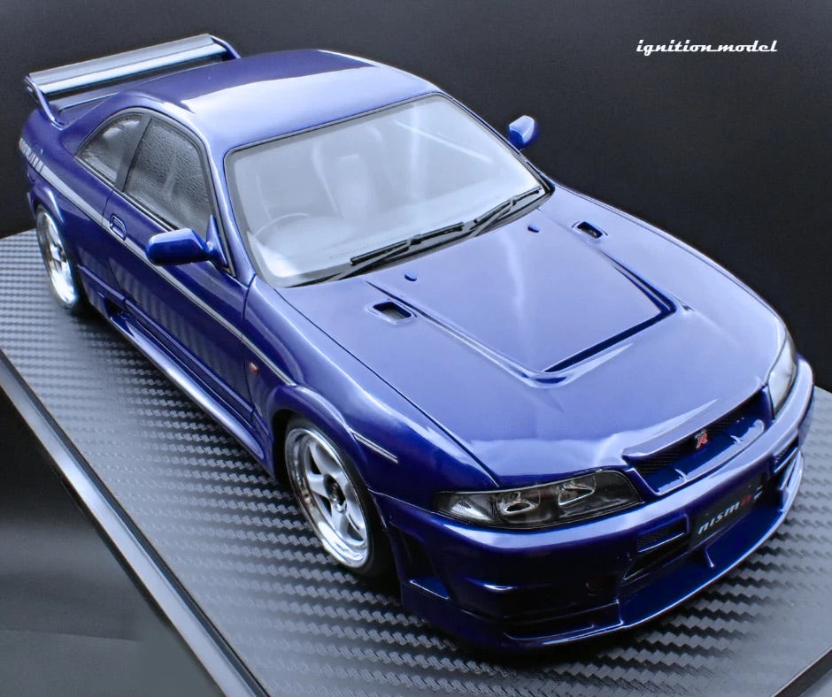 Ignition-Model Nissan Skyline GT-R 400r R33 (BCNR33) RHD Deep Marine Blue 1:18