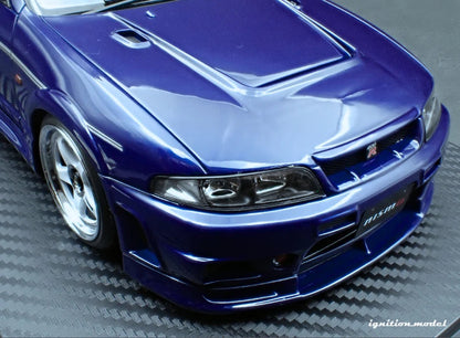 Ignition-Model Nissan Skyline GT-R 400r R33 (BCNR33) RHD Deep Marine Blue 1:18