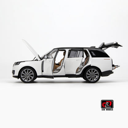 LCD 2022 Range Rover SV Serenity White w/ Black Roof 1:18