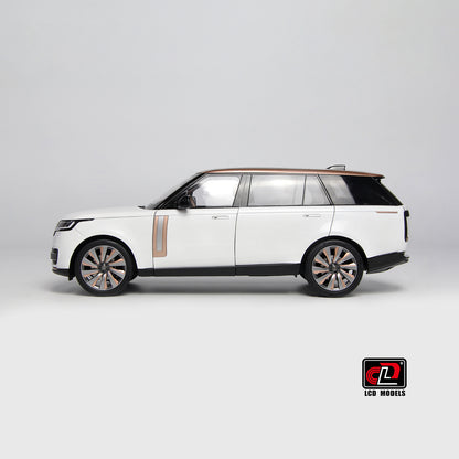 LCD 2022 Land Rover Range Rover SVA White w/ Bronze Accents 1:18