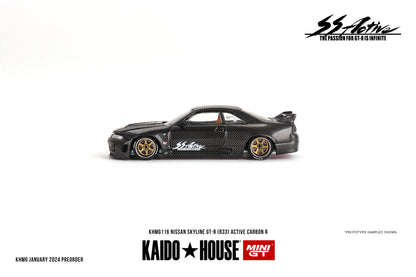 Mini GT 1995 Nissan Skyline GT-R (R33) Kaido House Active Carbon R V1 (Full Carbon Fiber) 1:64