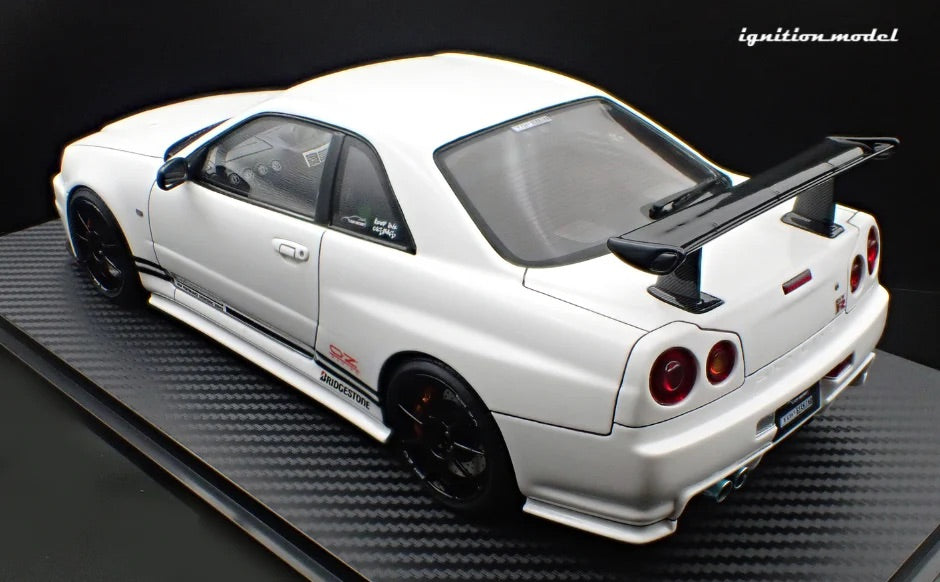 Ignition-Model Nissan Skyline GT-R R34 (BNR34) Top Secret 34GT-R RHD White 1:18