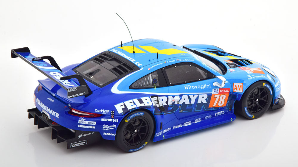 Ixo 2018 Porsche 911 991.2 GT3 RSR No.78 24hr Le Mans 2020 Blue 1:18