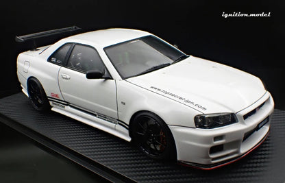 Ignition-Model Nissan Skyline GT-R R34 (BNR34) Top Secret 34GT-R RHD White 1:18