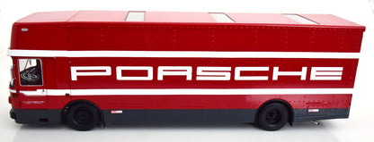 CMR Mercedes O317 Porsche Race Car Transporter Red 1:18