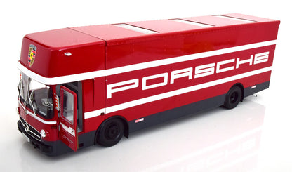 CMR Mercedes O317 Porsche Race Car Transporter Red 1:18