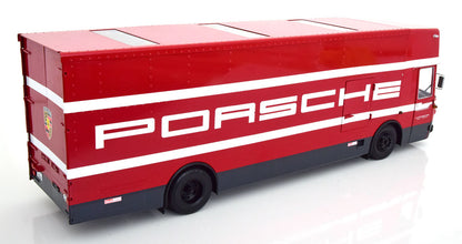 CMR Mercedes O317 Porsche Race Car Transporter Red 1:18