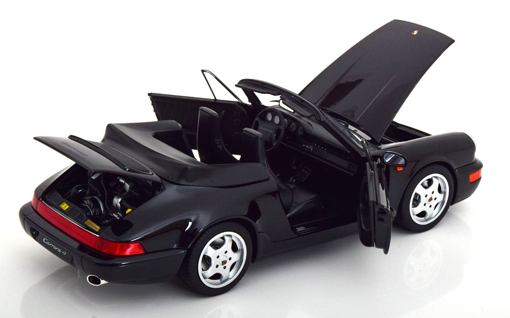 Norev 1990 Porsche 911 964 Carrera Cabriolet Black 1:18