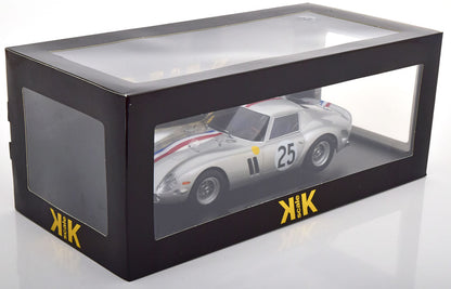 KK Scale 1963 Ferrari 250 GTO #25 24hr Le Mans 1963 Silver 1:18