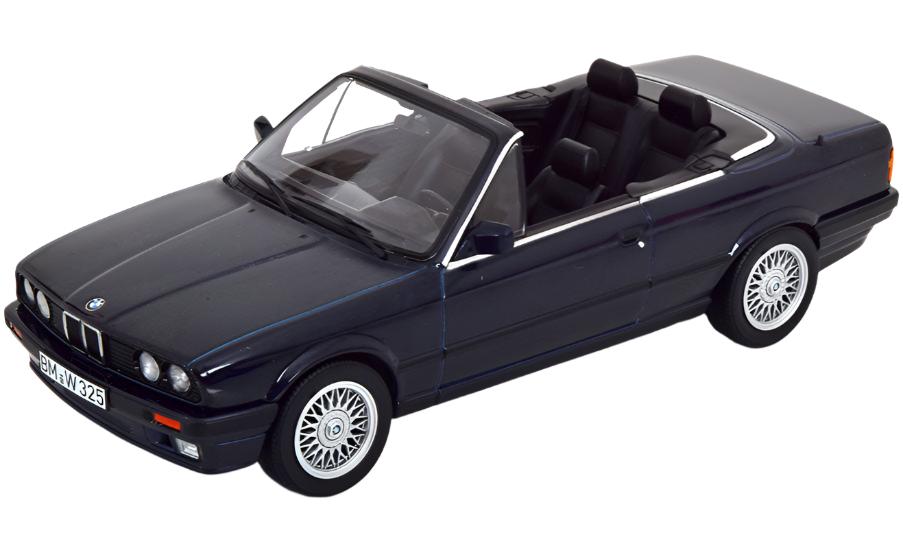 Norev 1991 BMW 325i E30 Convertible Dark Blue Metallic 1:18