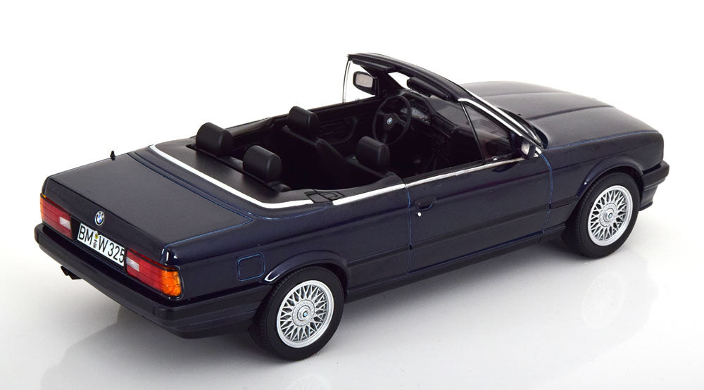 Norev 1991 BMW 325i E30 Convertible Dark Blue Metallic 1:18