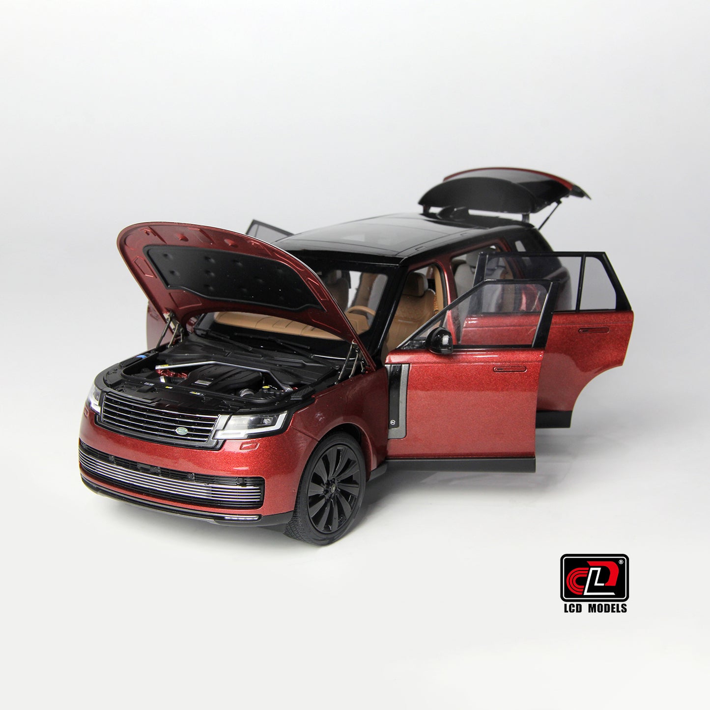 LCD 2022 Land Rover Range Rover SV Red w/ Black Wheels and Accents 1:18