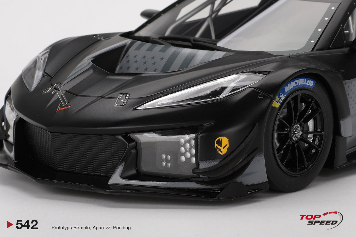 Topspeed 2023 Chevrolet Corvette C8 Z06 GT3.R Road America Test Car Black 1:18