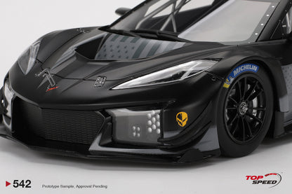 Topspeed 2023 Chevrolet Corvette C8 Z06 GT3.R Road America Test Car Black 1:18