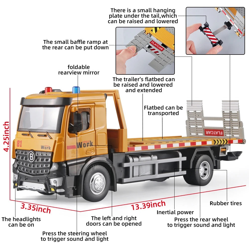 AE Flatbed Wrecker Tow Truck 1:18 Scale