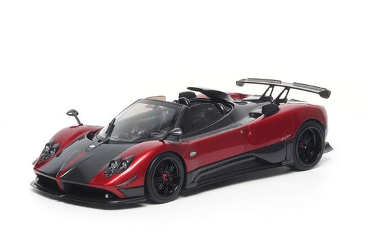 Almost-Real 2009 Pagani Zonda 5 Cinque Roadster Rosso Dubai (Red Black Carbon) 1:18