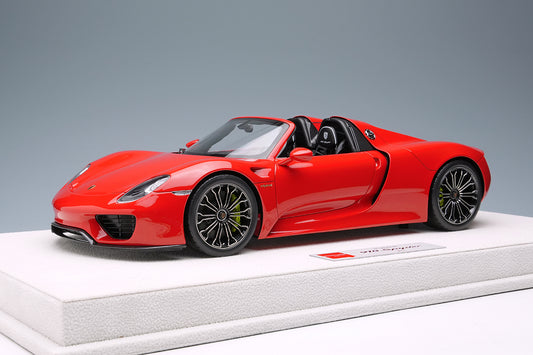 Make Up Co., Ltd / Eidolon 2011 Porsche 918 Spyder Weissach Guards Red WITH DISPLAY 1:18