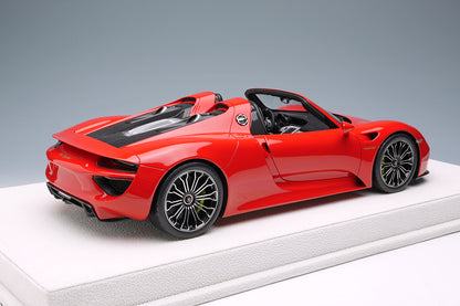 Make Up Co., Ltd / Eidolon 2011 Porsche 918 Spyder Weissach Guards Red WITH DISPLAY 1:18