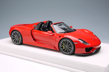 Make Up Co., Ltd / Eidolon 2011 Porsche 918 Spyder Weissach Guards Red WITH DISPLAY 1:18