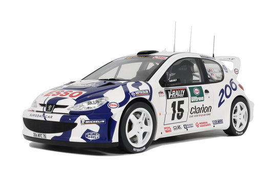 Otto 1999 Peugeot 206 WRC Tour de Corse 1999 No 15 Rally White 1:12