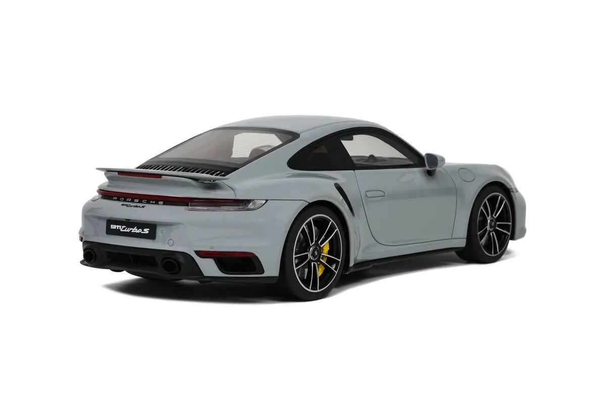 GT Spirit 2020 Porsche 911 992 Turbo S Chalk (AKA Crayon) w/ Red Interior 1:18 Resin