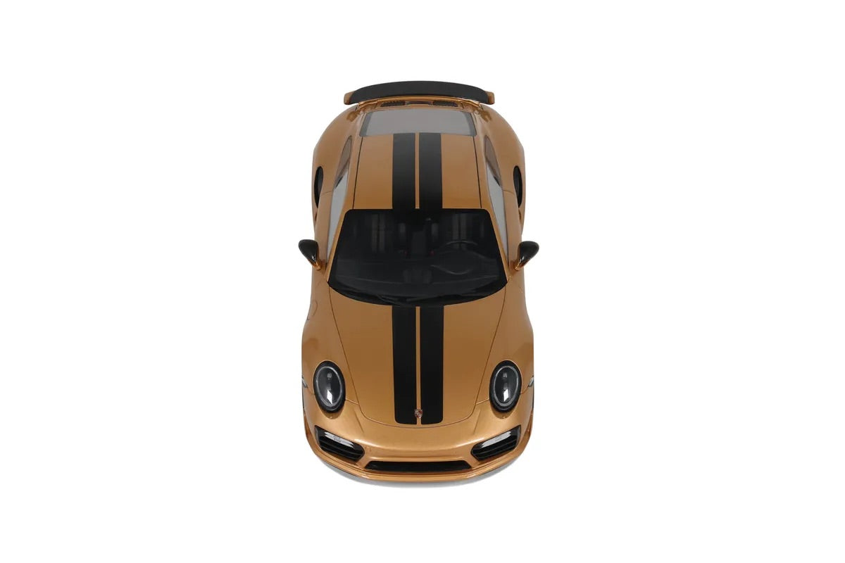 GT Spirit Porsche 911 991.2 Turbo S Coupe Gold 1:18 Resin, LIMITED