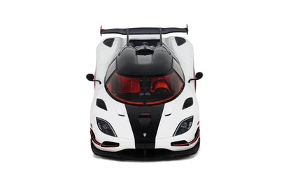 GT Spirit 2015 Koenigsegg Agera RS White Metallic w/ Black Stripes & Red Accents 1:18