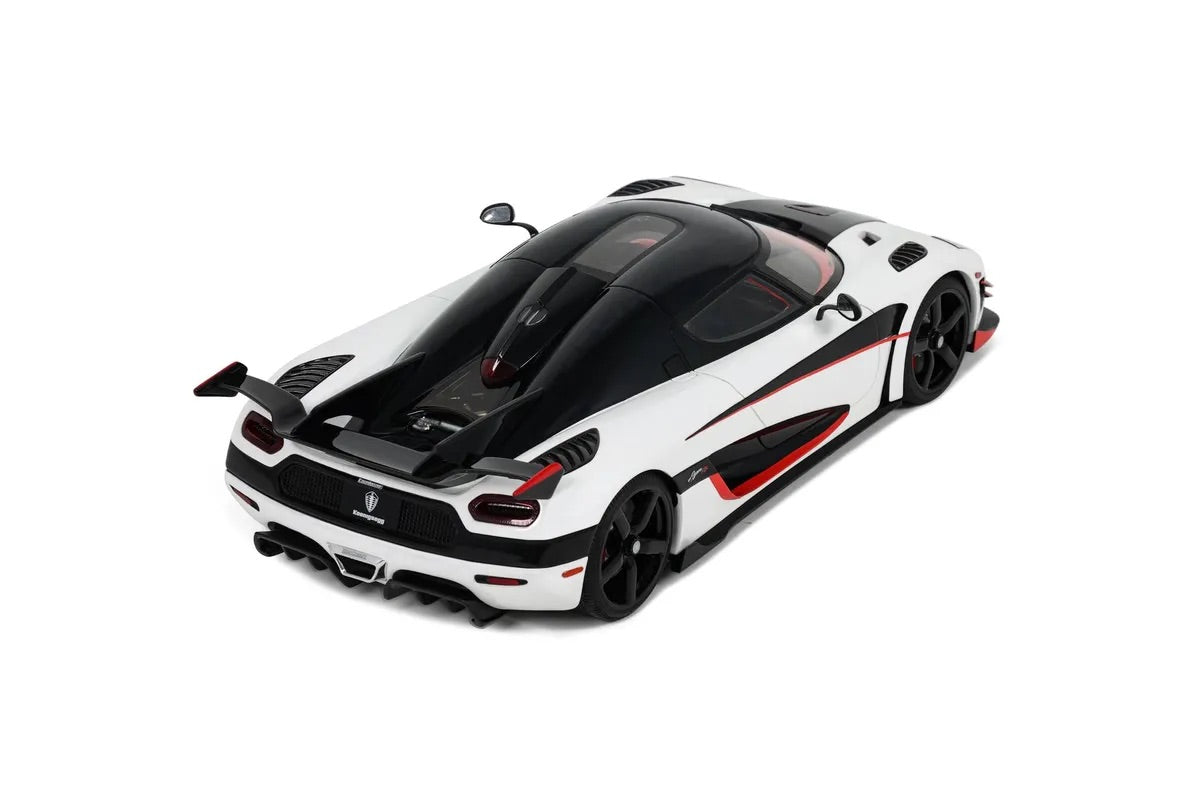 GT Spirit 2015 Koenigsegg Agera RS White Metallic w/ Black Stripes & Red Accents 1:18