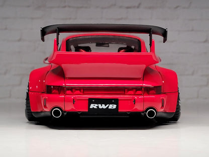 Ignition-Model Porsche 911 964 RWB Coupe Red w/ Black Wheels and Deco 1:18