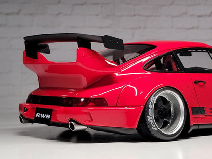 Ignition-Model Porsche 911 964 RWB Coupe Red w/ Black Wheels and Deco 1:18