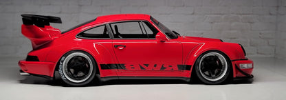 Ignition-Model Porsche 911 964 RWB Coupe Red w/ Black Wheels and Deco 1:18