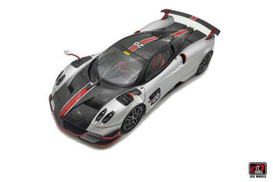 LCD Pagani Huayra BC Roadster Silver & Carbon 1:18