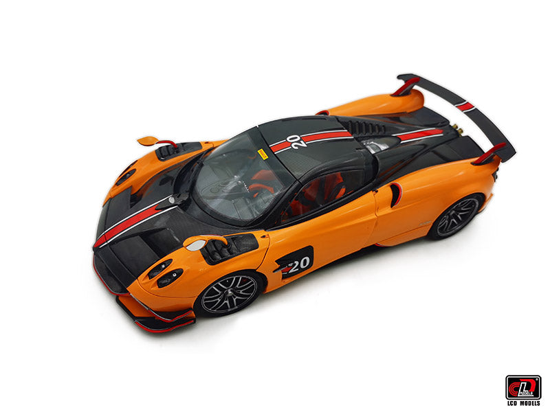 LCD Pagani Huayra BC Roadster Orange & Carbon 1:18