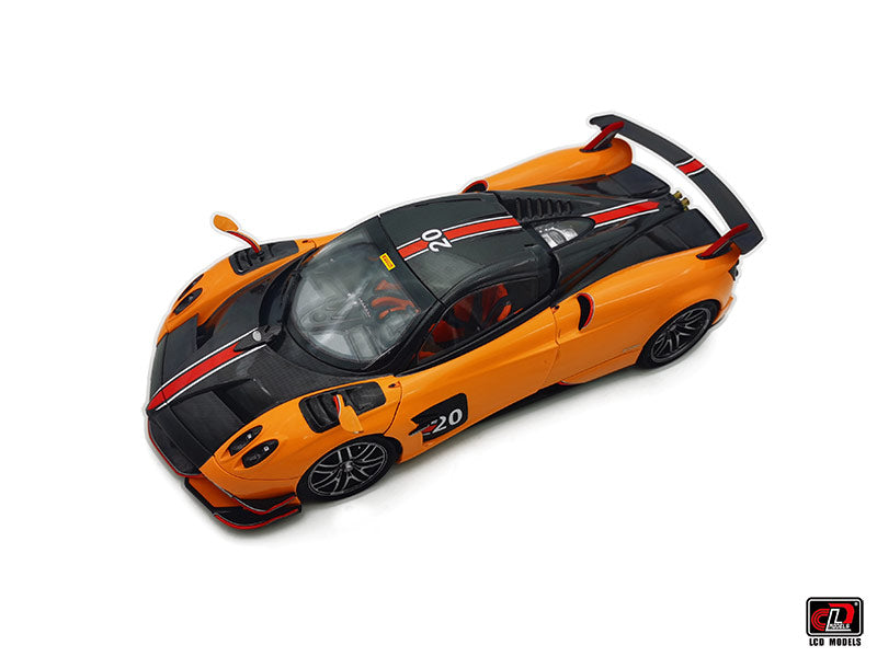 LCD Pagani Huayra BC Roadster Orange & Carbon 1:18