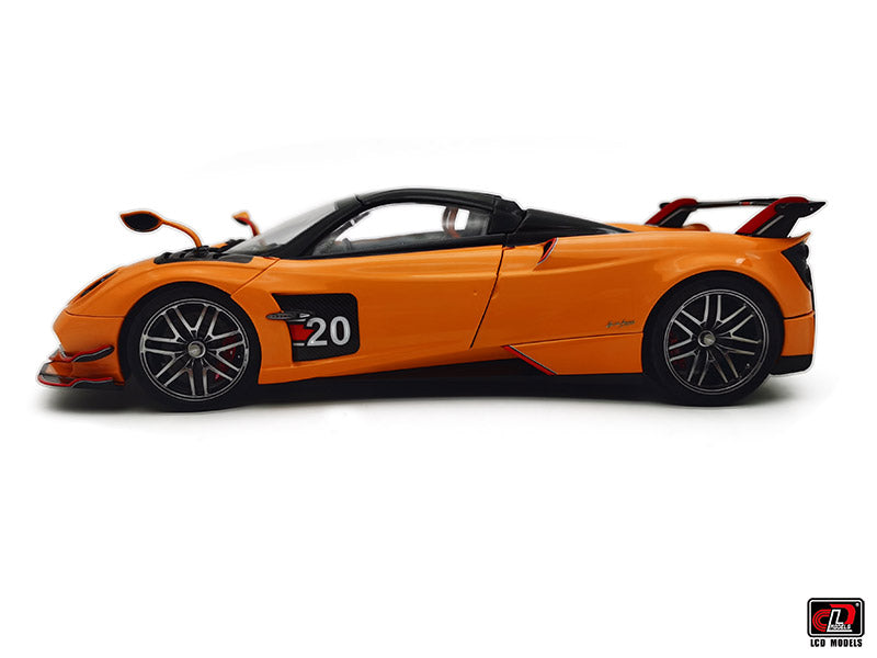 LCD Pagani Huayra BC Roadster Orange & Carbon 1:18