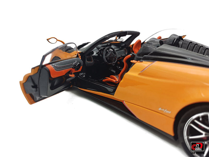 LCD Pagani Huayra BC Roadster Orange & Carbon 1:18