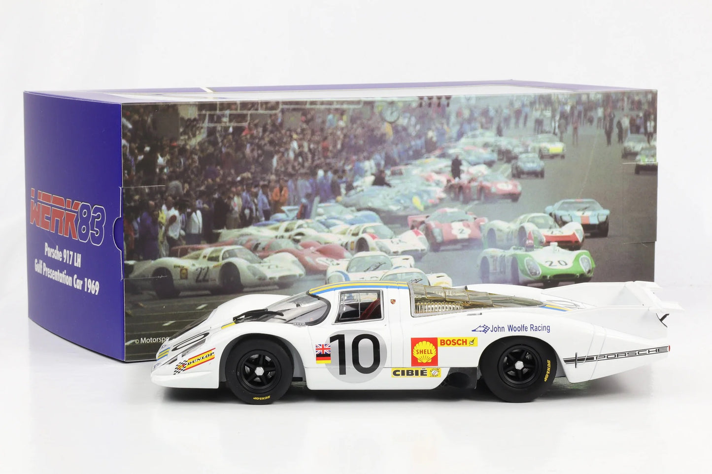 Werk83 Porsche 917 LH 4.5L #10 Team John Woolfe Racing 24h LeMans 1969 Woolfe Linge 1:18