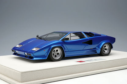 Make Up Co., Ltd / Eidolon 1988 Lamborghini Countach LP5000 QV Blue Metallic WITH DISPLAY 1:18