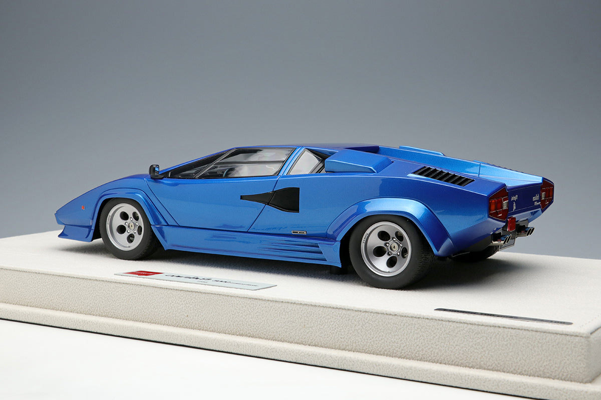 Make Up Co., Ltd / Eidolon 1988 Lamborghini Countach LP5000 QV Blue Metallic WITH DISPLAY 1:18