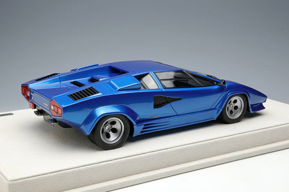 Make Up Co., Ltd / Eidolon 1988 Lamborghini Countach LP5000 QV Blue Metallic WITH DISPLAY 1:18