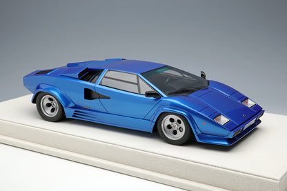 Make Up Co., Ltd / Eidolon 1988 Lamborghini Countach LP5000 QV Blue Metallic WITH DISPLAY 1:18