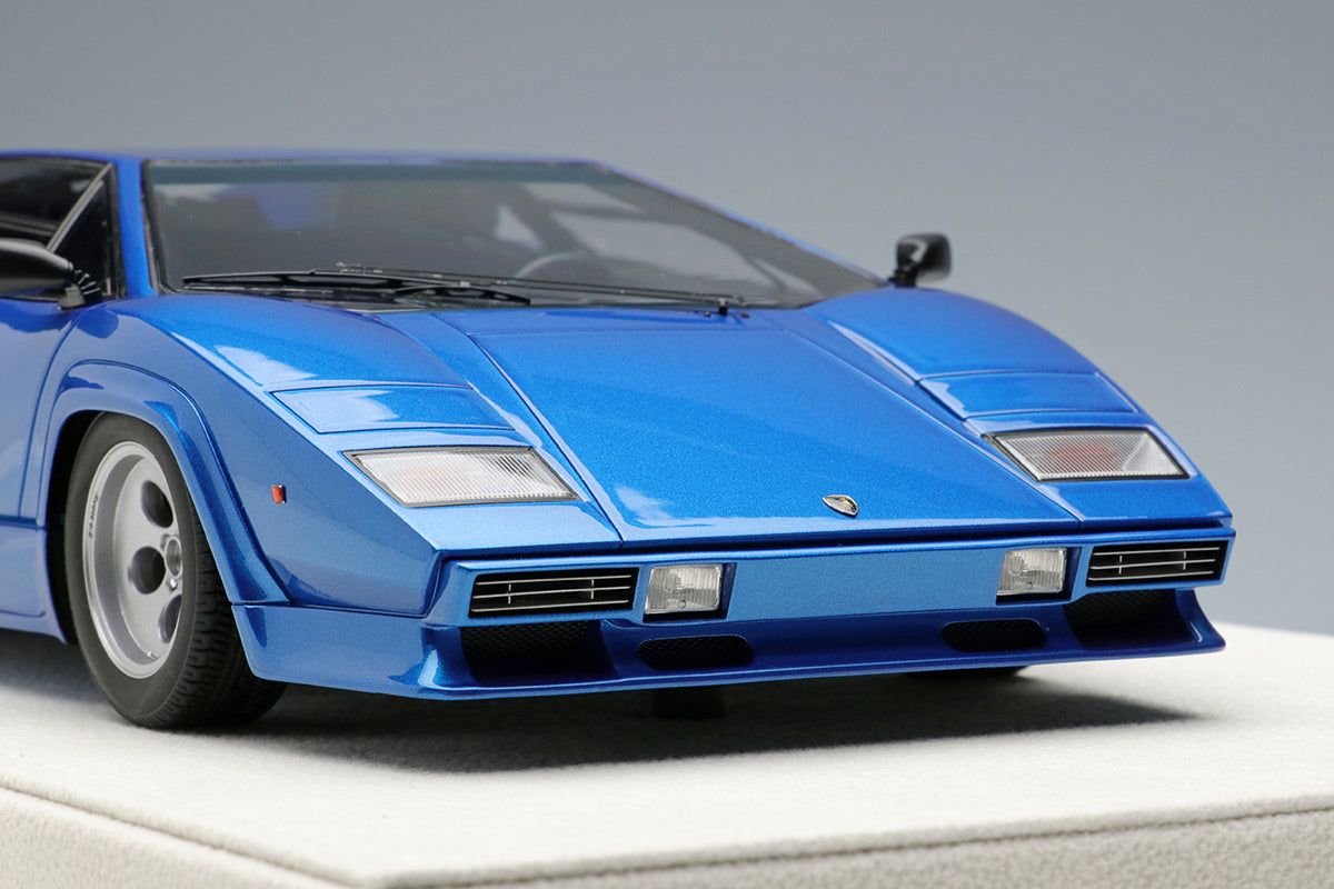 Make Up Co., Ltd / Eidolon 1988 Lamborghini Countach LP5000 QV Blue Metallic WITH DISPLAY 1:18