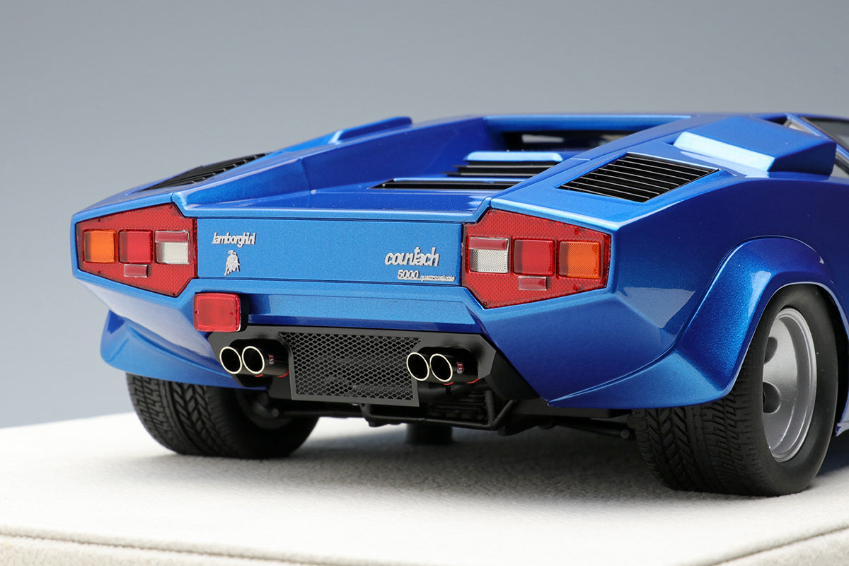 Make Up Co., Ltd / Eidolon 1988 Lamborghini Countach LP5000 QV Blue Metallic WITH DISPLAY 1:18