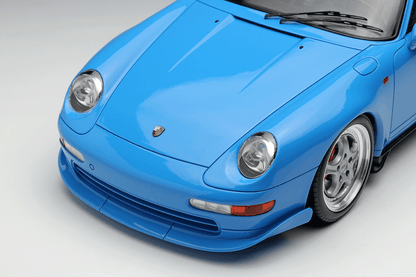 Make Up Co., Ltd / Eidolon 1995 Porsche 911 993 Carrera RS (Japan Version) Riviera Blue WITH DISPLAY 1:18