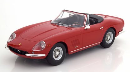 KK Scale 1967 Ferrari 275 GTB4 Nart Spider w/ Removable Soft Top Ferrari Red 1:18