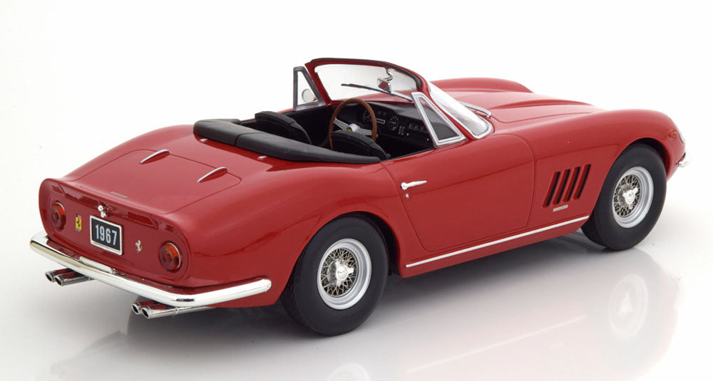 KK Scale 1967 Ferrari 275 GTB4 Nart Spider w/ Removable Soft Top Ferrari Red 1:18