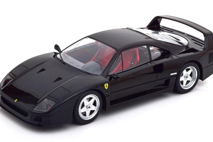 KK Scale 1987 Ferrari F40 Ferrari Black w/ Red Interior 1:18